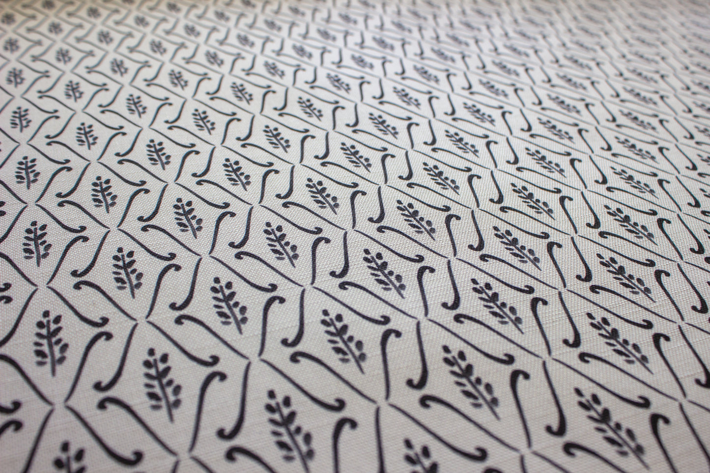 Adeline Fabric | Black and Cream