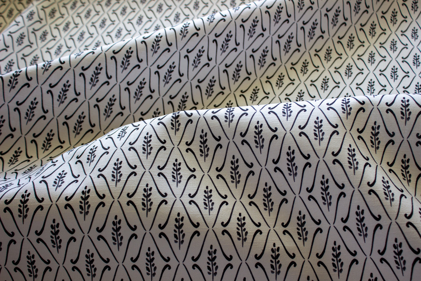 Adeline Fabric | Black and Cream