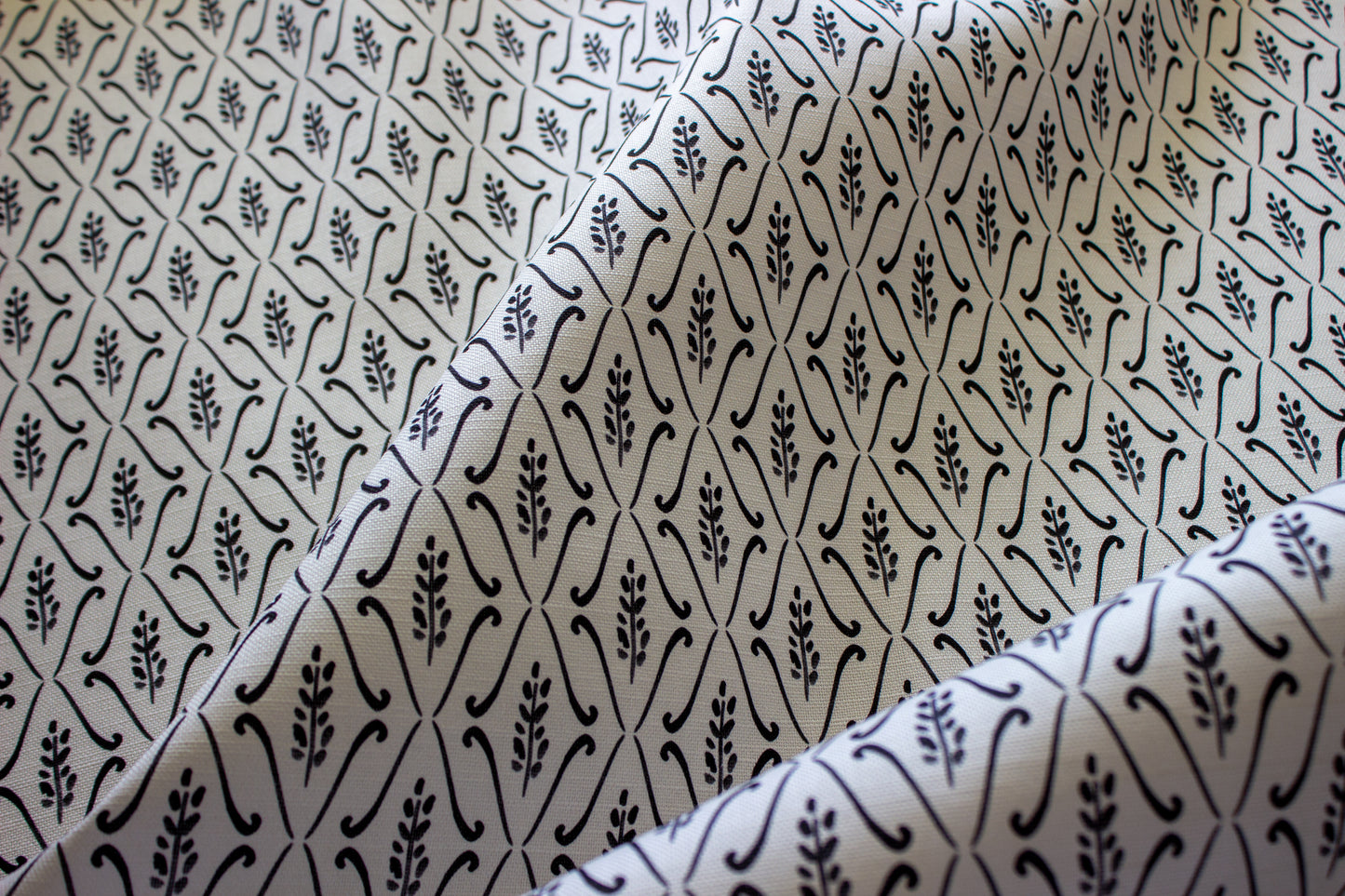 Adeline Fabric | Black and Cream