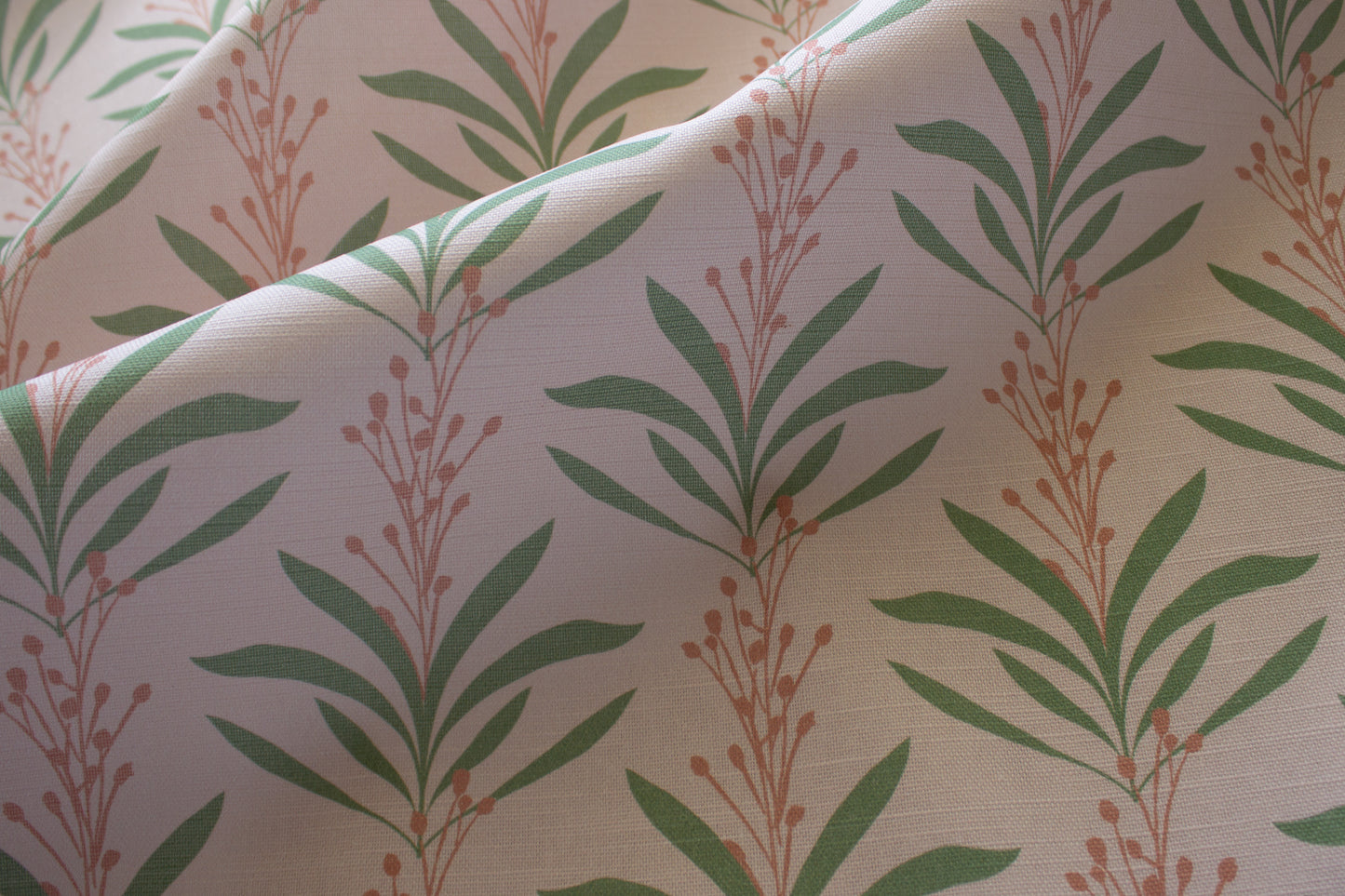 Vine Fabric | Pink and Green