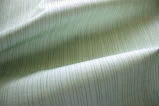 Inky Pinstripe Fabric | Green