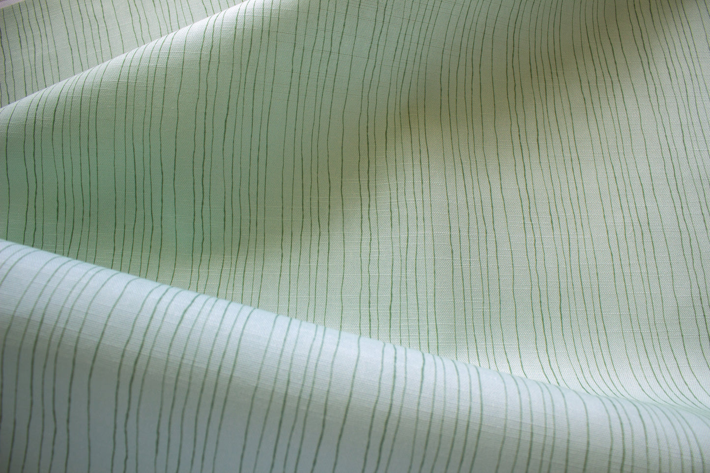 Inky Pinstripe Fabric | Green