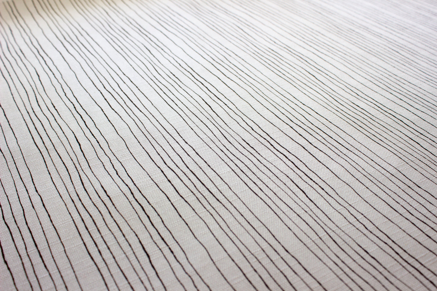 Inky Pinstripe Fabric | Black