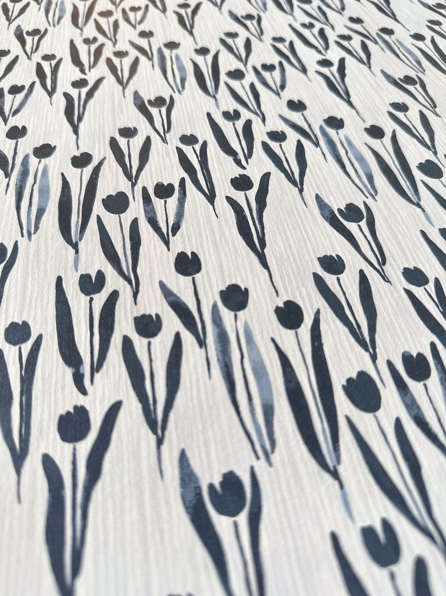 Tulips Wallpaper | Dusty Indigo
