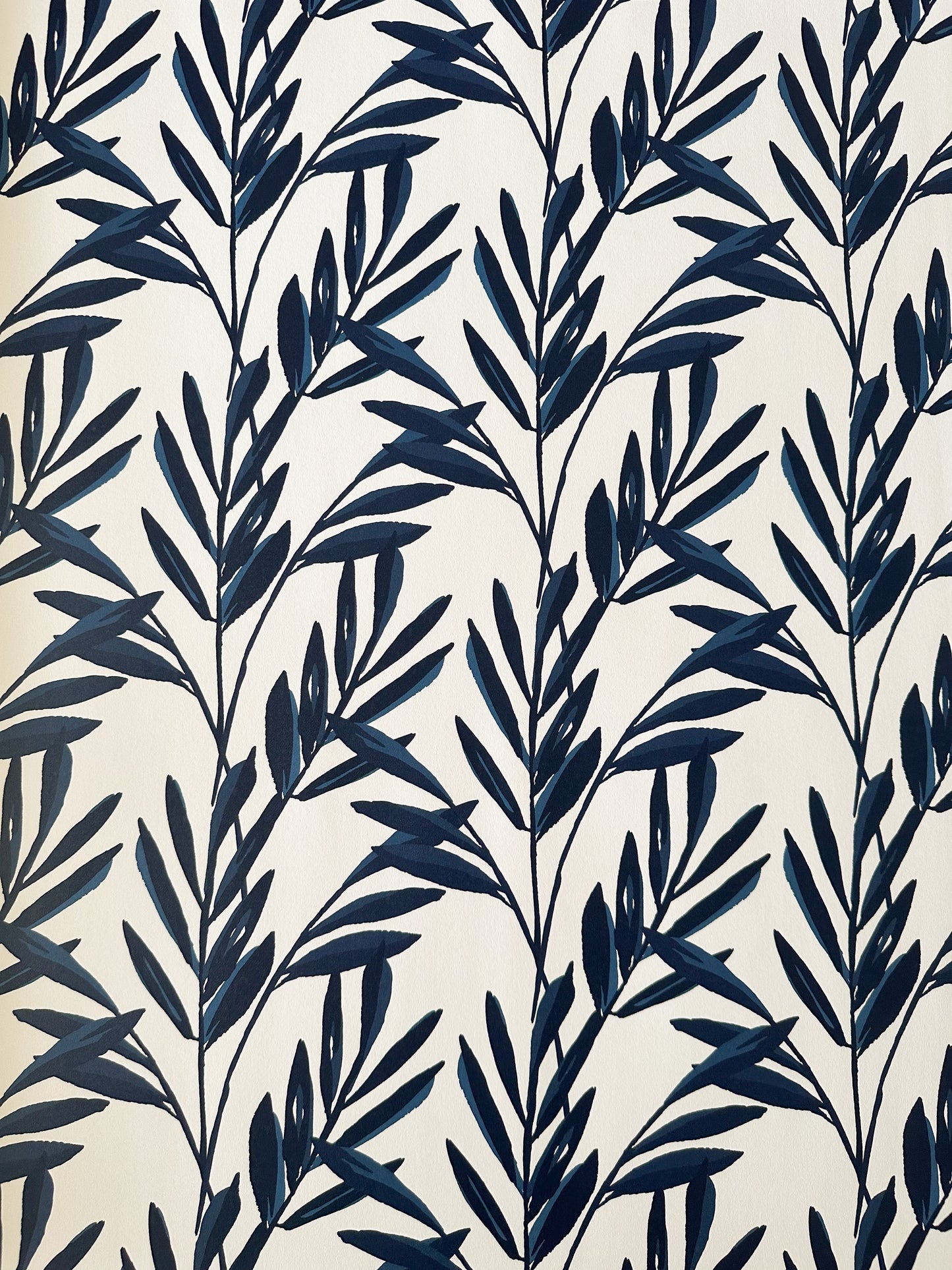Botanical Wallpaper | Indigo and Cream