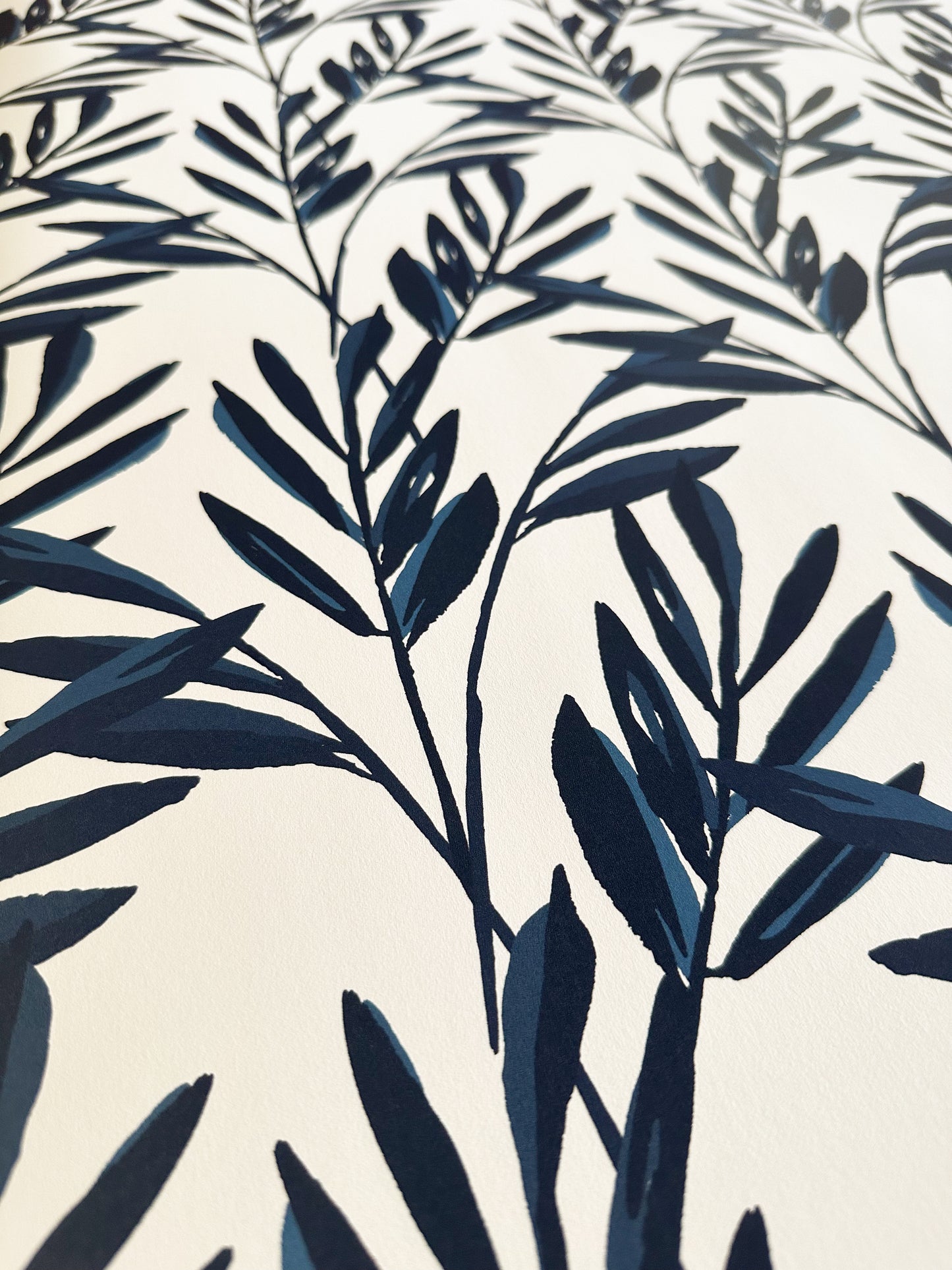 Botanical Wallpaper | Indigo and Cream