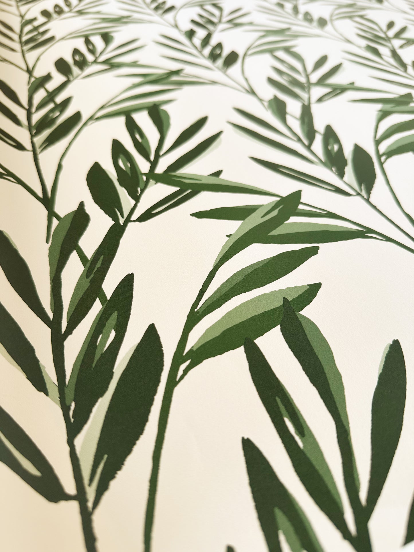 Botanical Wallpaper | Evergreen and Cream