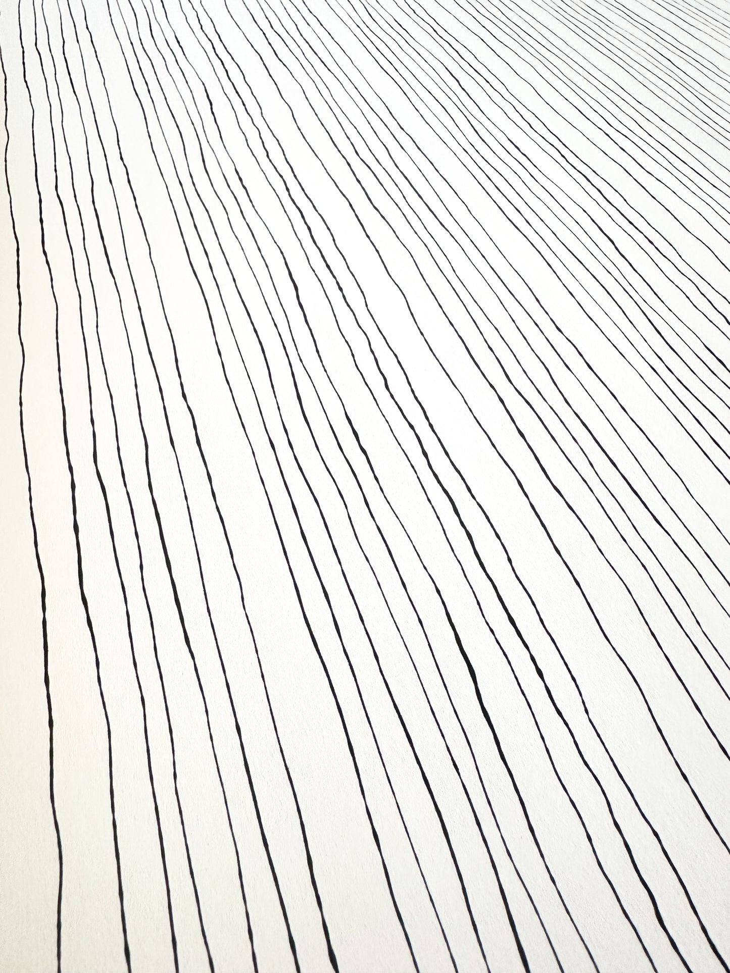 Inky Pinstripe Wallpaper | Black