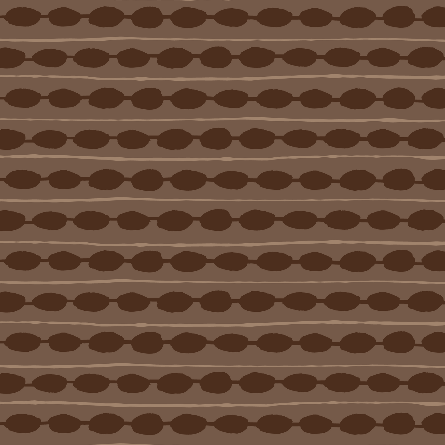 Dotted Stripe Fabric | Brown & Espresso