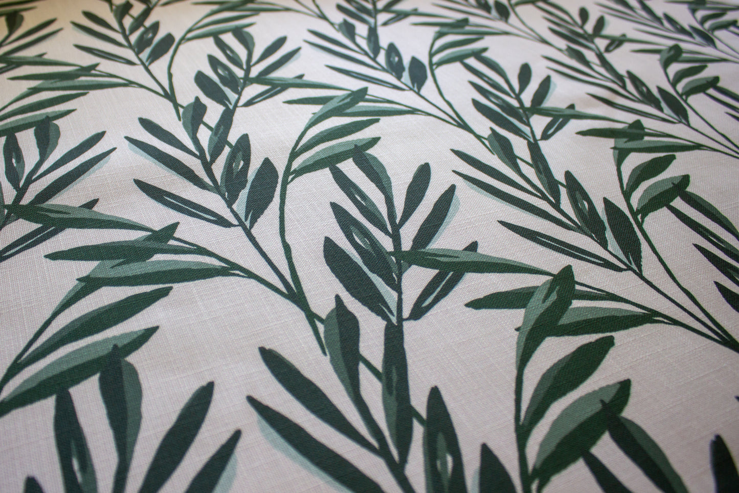 Botanical Fabric | Evergreen and Cream