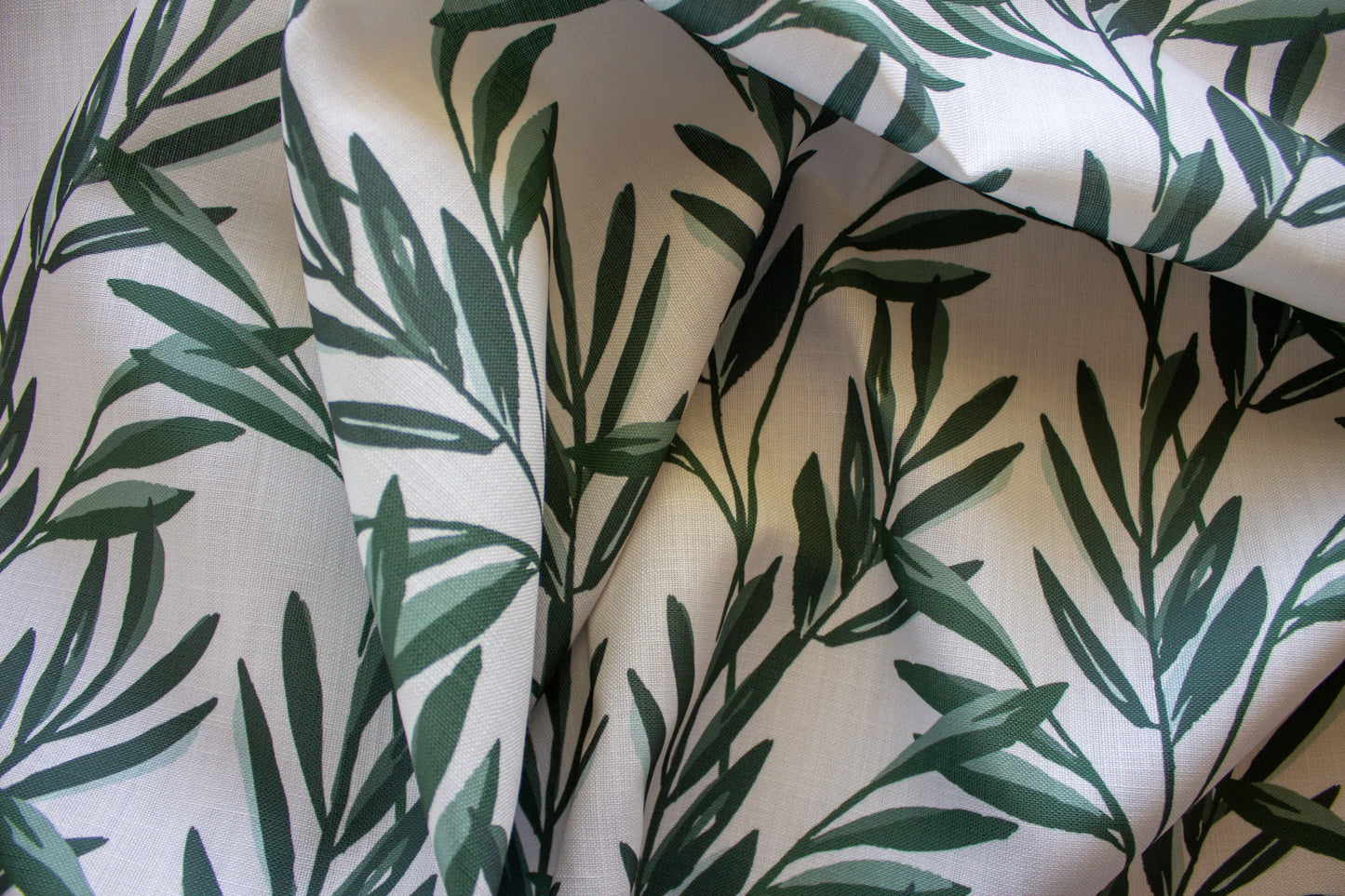 Botanical Fabric | Evergreen and Cream