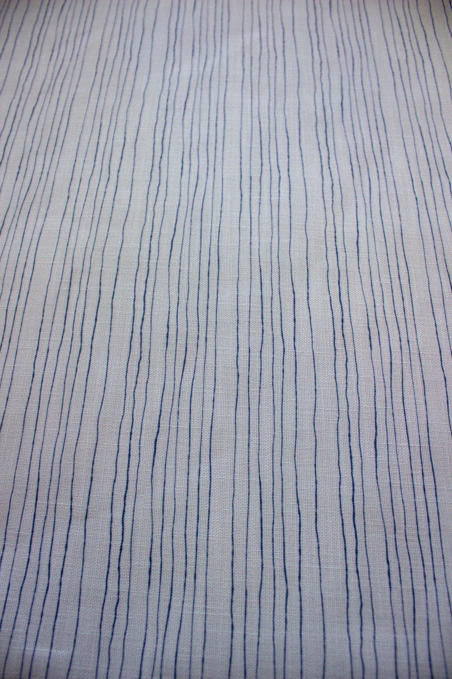 Inky Pinstripe Fabric | Blue