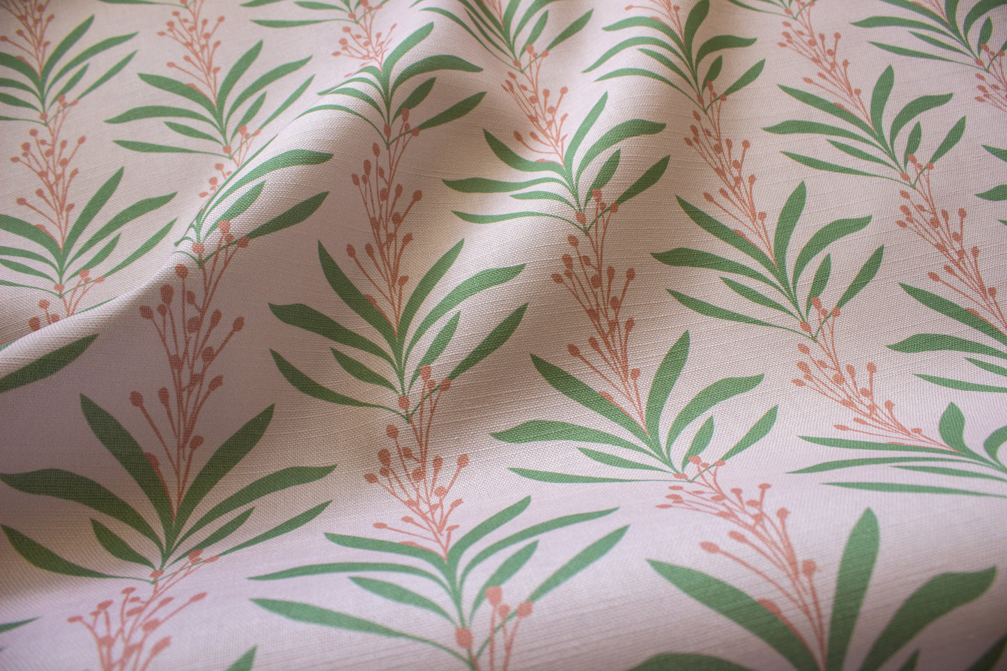 Vine Fabric | Pink and Green