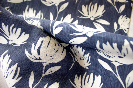 Flora Fabric | Indigo