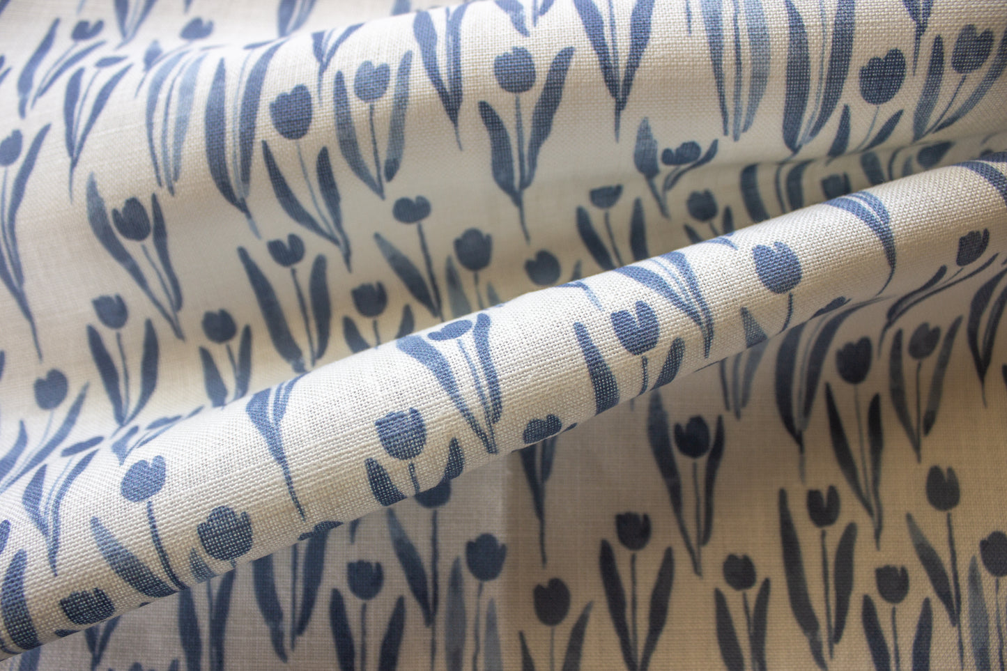 Tulips Fabric | Blue