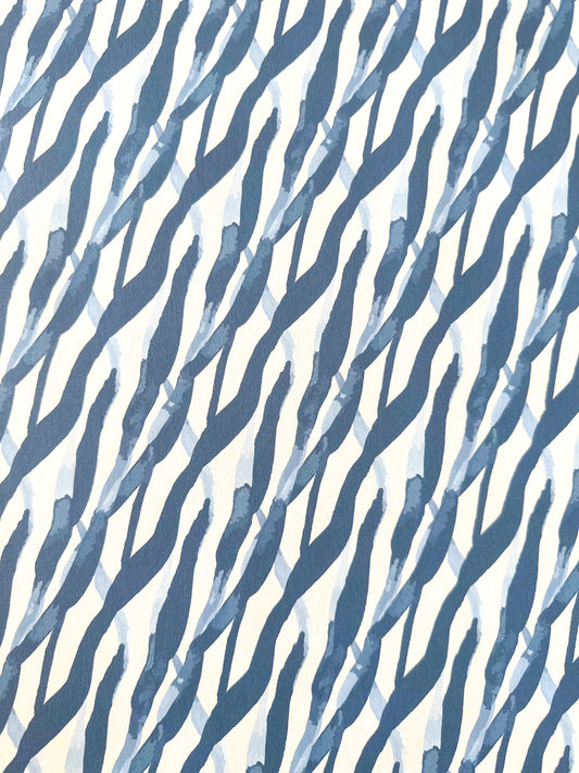 Seaweed in Blue, Wallpaper Swatch