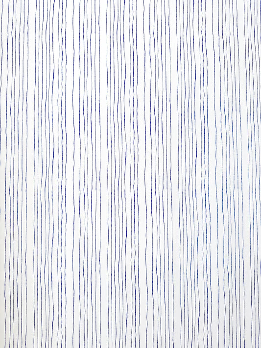 Inky Pinstripe Wallpaper | Cobalt