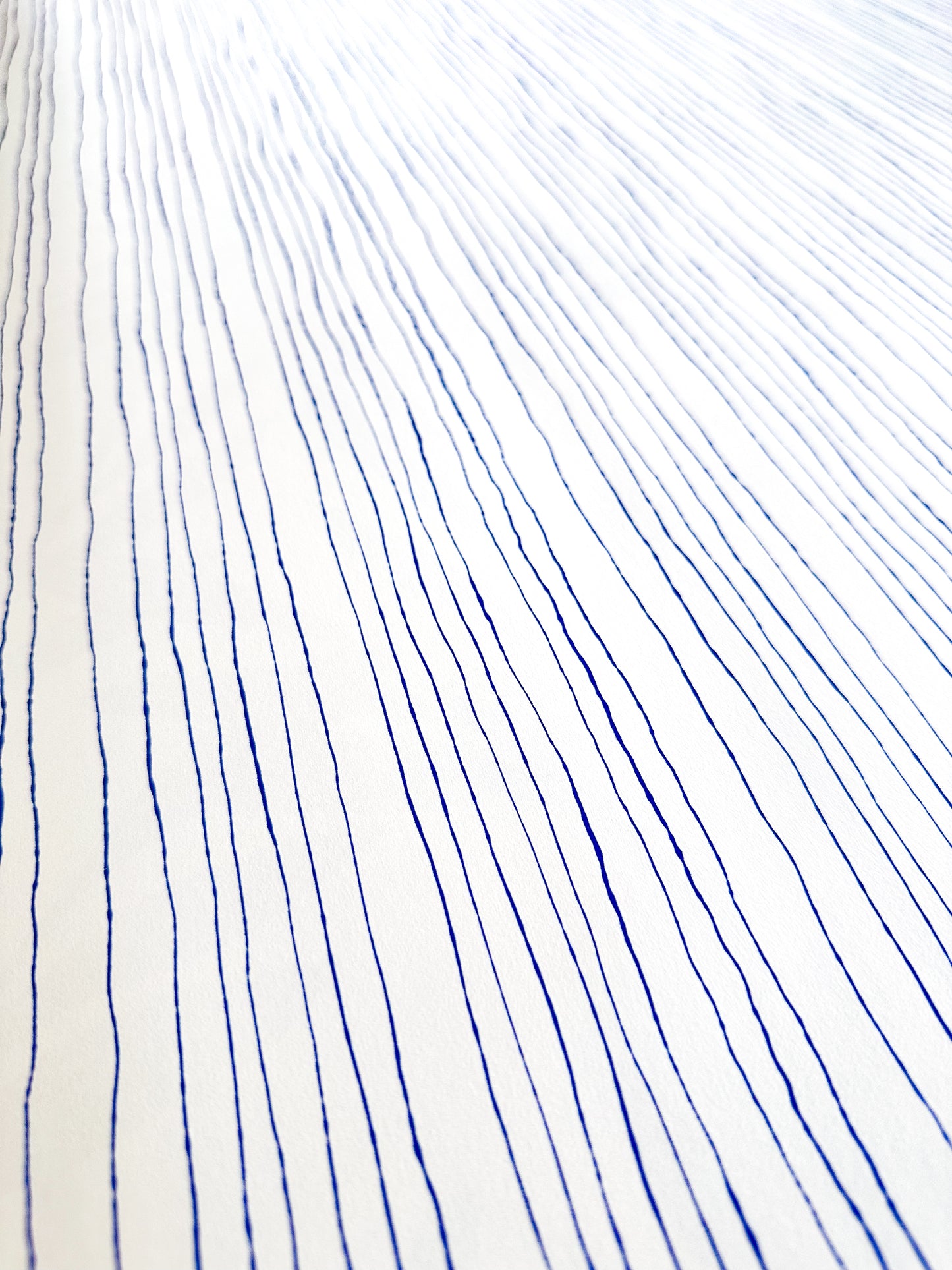 Inky Pinstripe Wallpaper | Cobalt