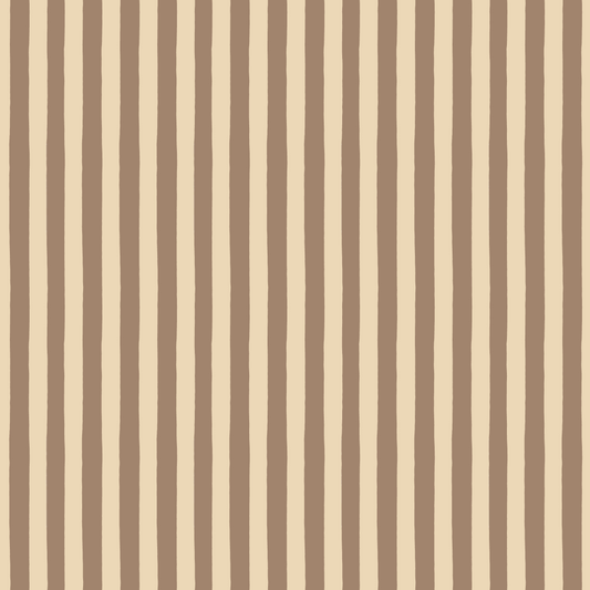 Stripe Fabric | Taupe & Cream