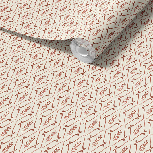 Adeline Wallpaper | Burnt Sienna